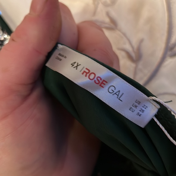 Rose Gail 4X , stunning green dress with sparkles on straps new with tags - Picture 8 of 8